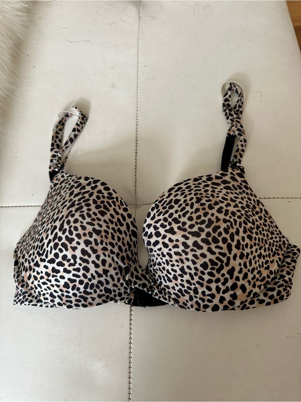 Victoria’s Secret Leopard Print push-up  Bra - Beige/Black